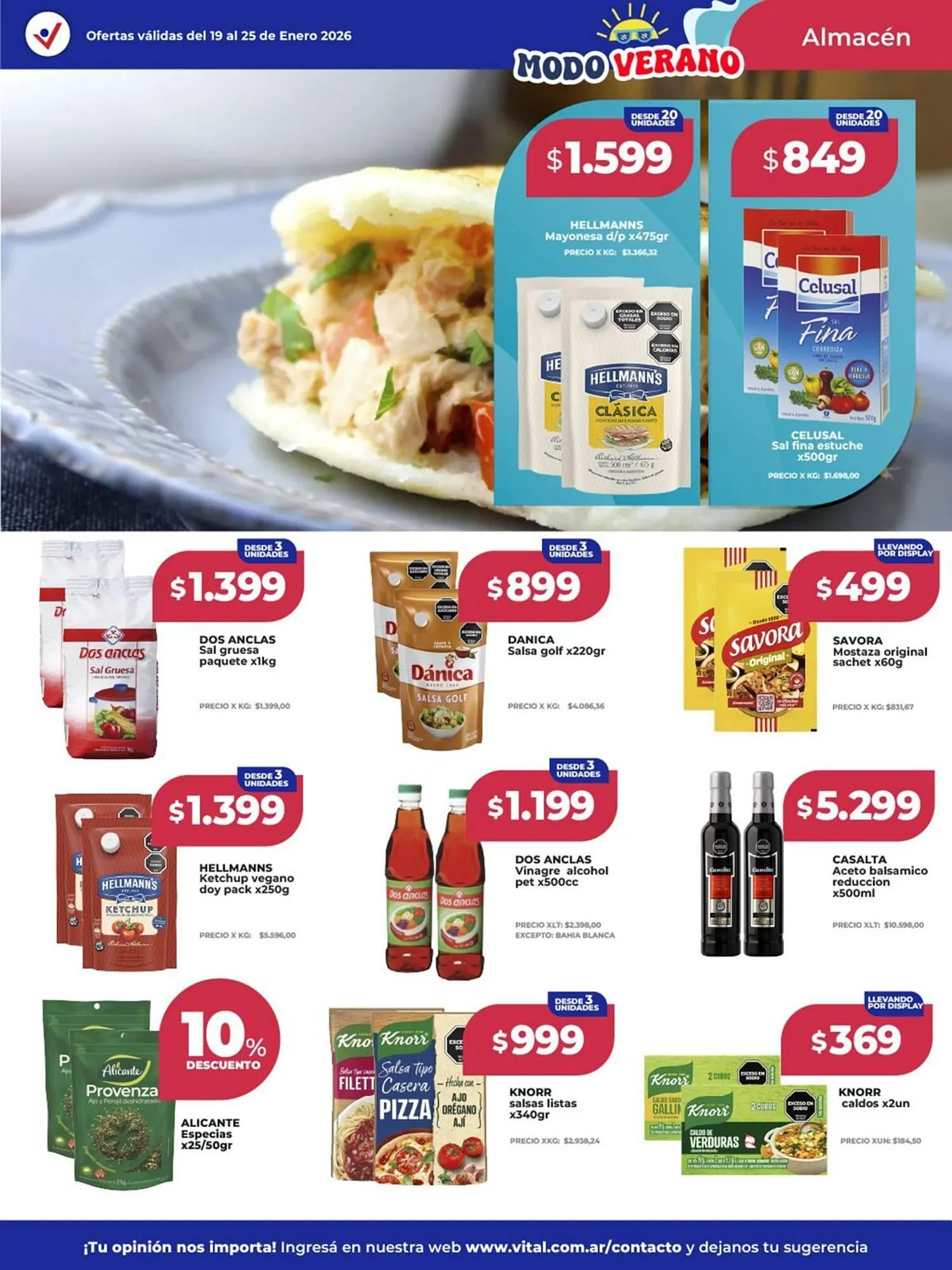 Ofertas de Catálogo Supermayorista Vital 19 de enero al 25 de enero 2026 - Página 10 del catálogo