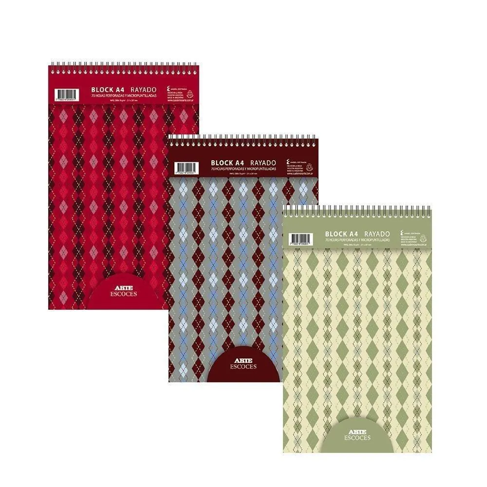 BLOCK ARTE ESCOCES A4 RAY.X70H
