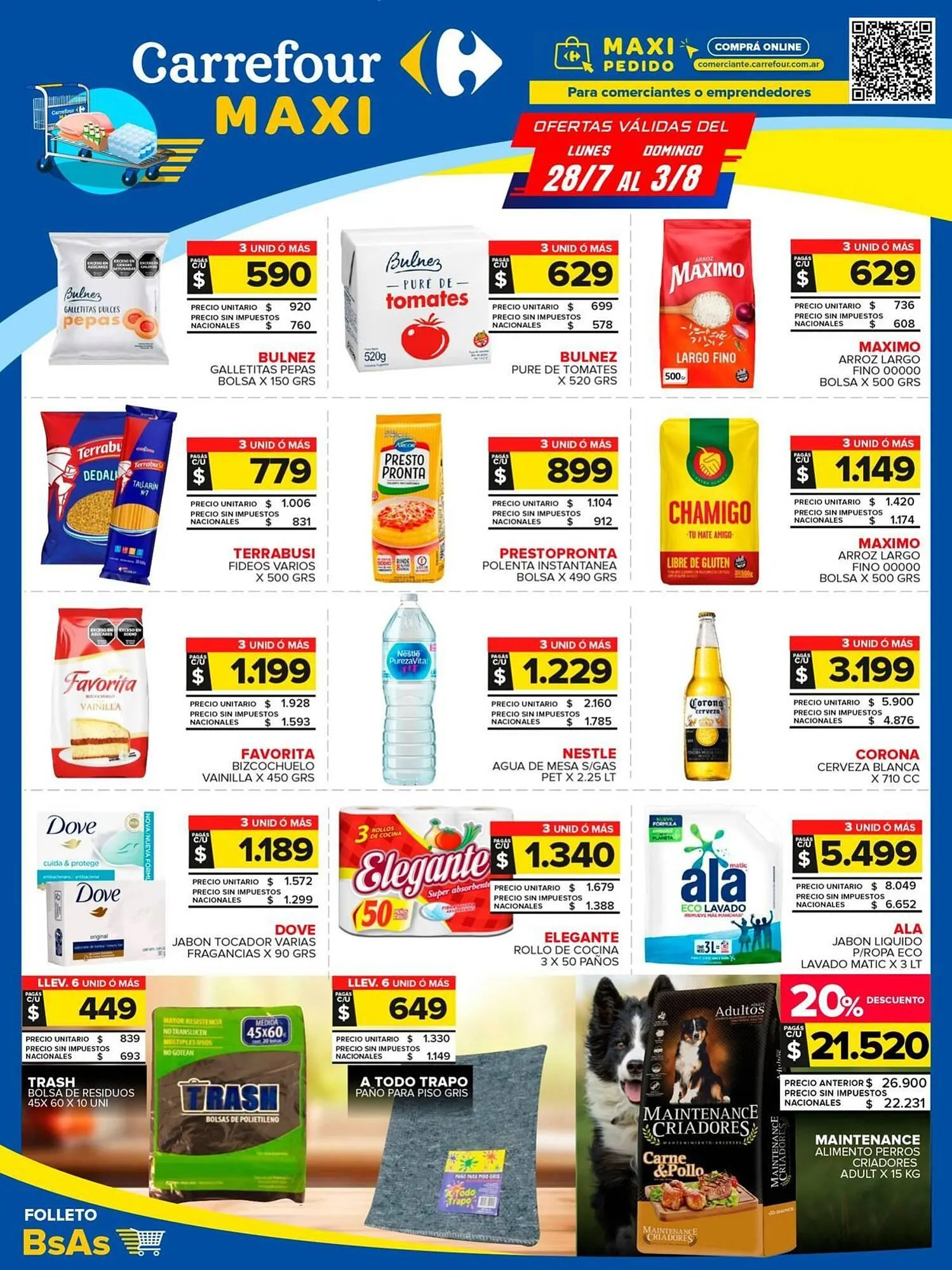 Ofertas de Catálogo Carrefour Maxi 28 de julio al 3 de agosto 2025 - Página 1 del catálogo