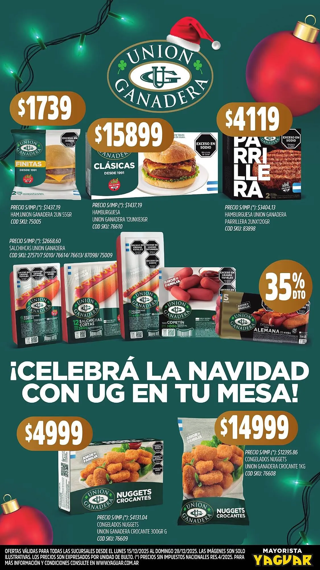 Ofertas de Catálogo Supermercados Yaguar 22 de diciembre al 28 de diciembre 2025 - Página 1 del catálogo