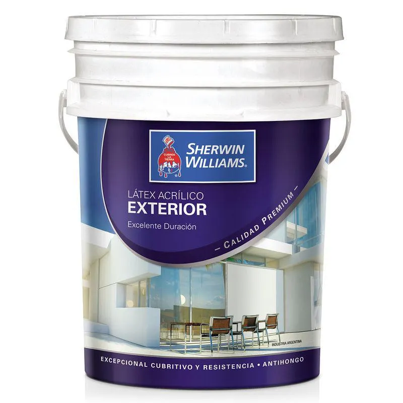 Latex Exterior Acrílico Sherwin Williams Blanco 20 Lts