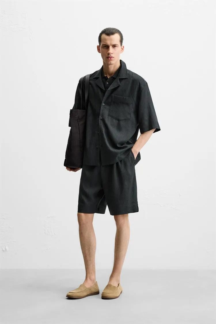 CAMISA OVERSIZE FIT LINO - VISCOSA