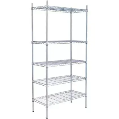 Estantería de metal 5 niveles plateada
