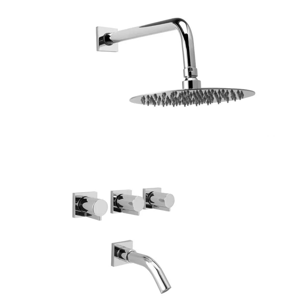 Ducha de Embutir Con Transferencia Toledo Cromo Peirano