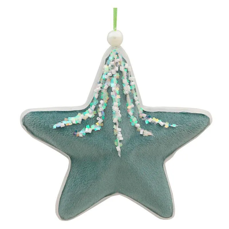 Adorno navideño Cotidiana Estrella menta 12 cm