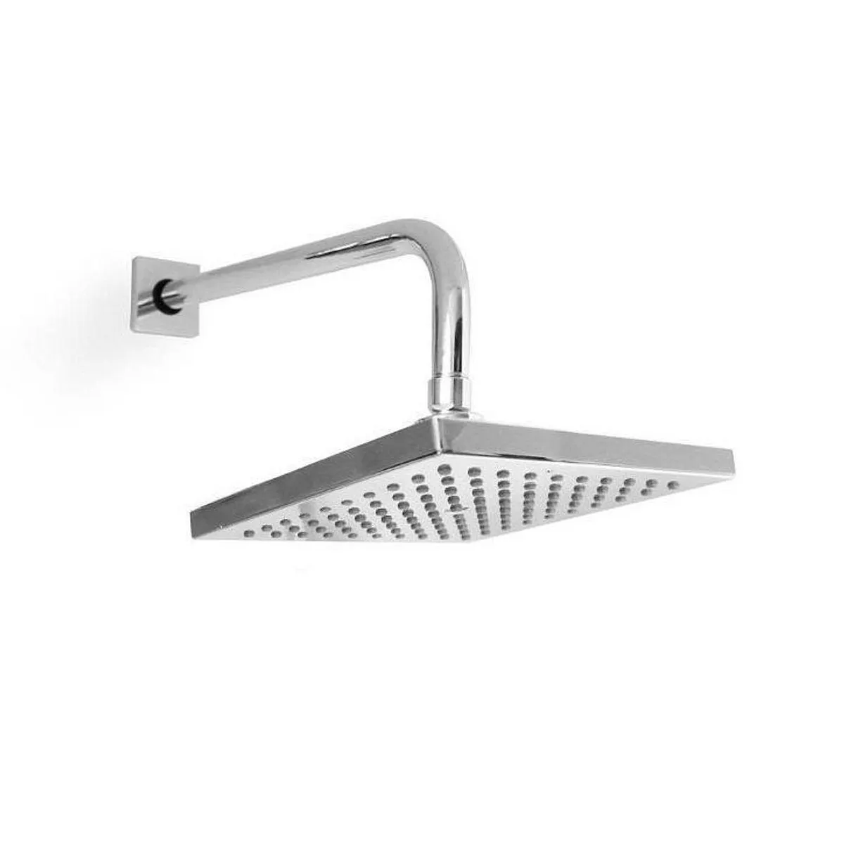 Ducha Cuadrada Con Brazo y Campana Cromo 8" Peirano