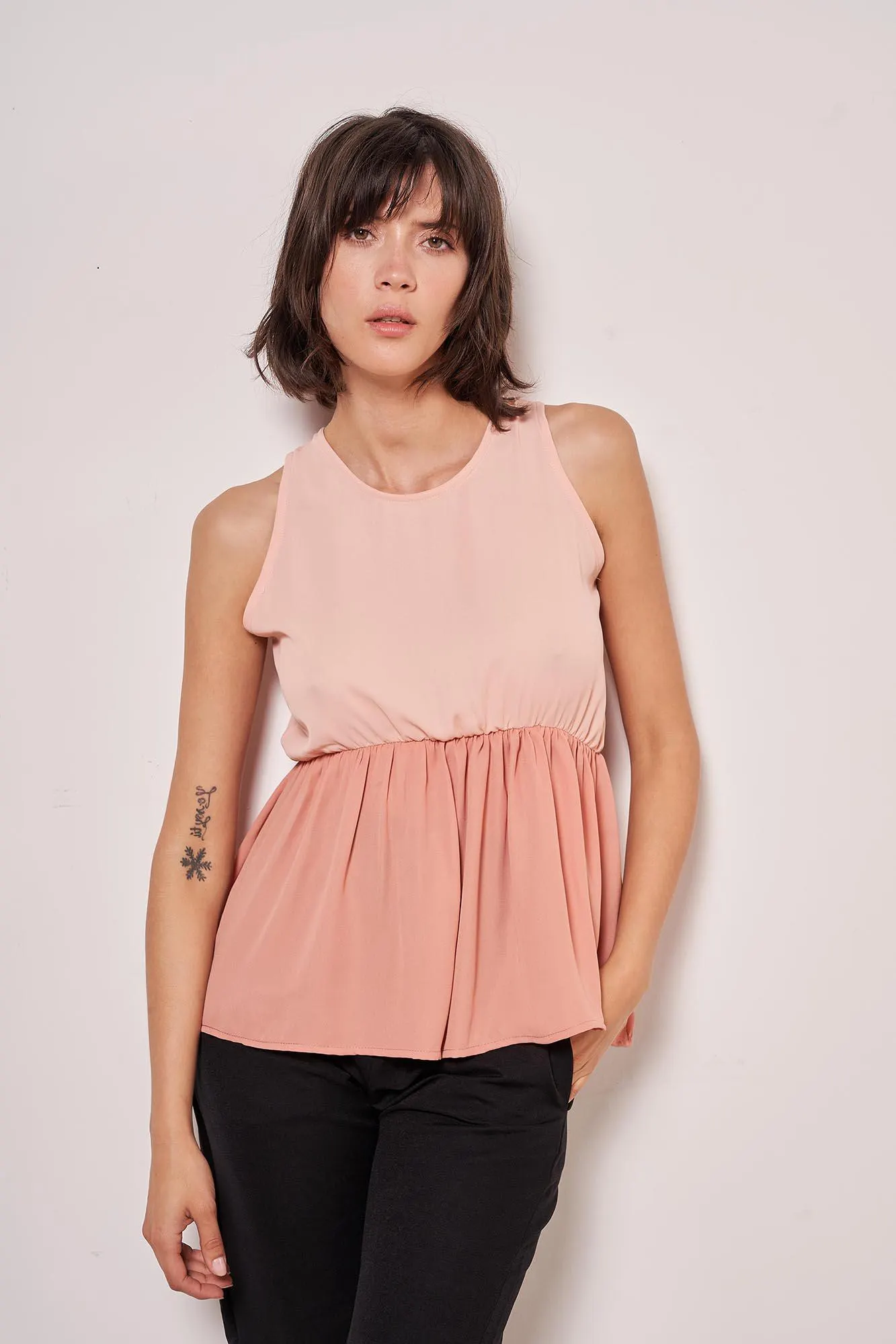 blusa calisto avellana