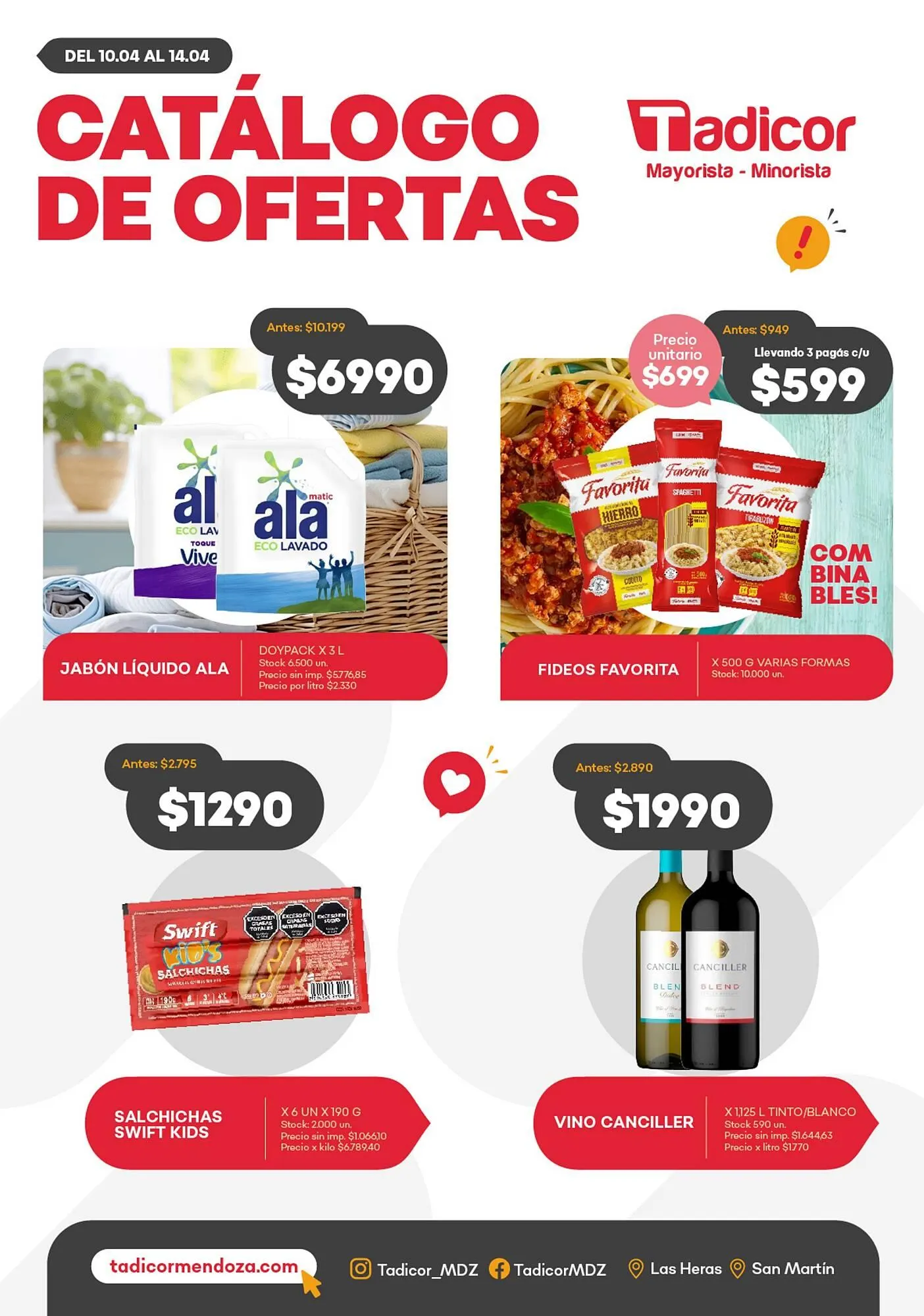 Ofertas de Catálogo Supermercados Tadicor 10 de abril al 14 de abril 2026 - Página 1 del catálogo