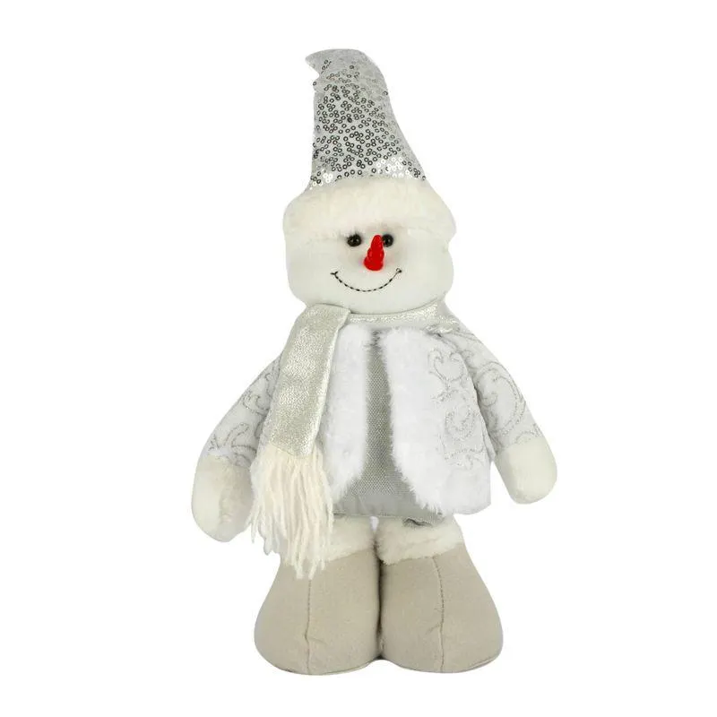 Adorno Navideño Santa plateado 50cm