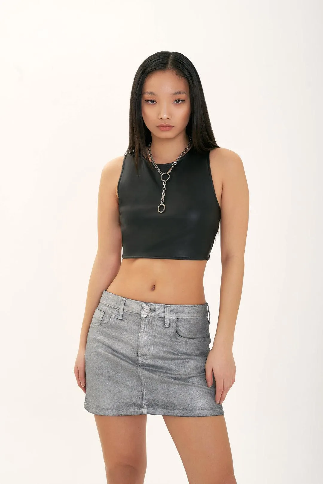 Top Harriet Pu - Negro
