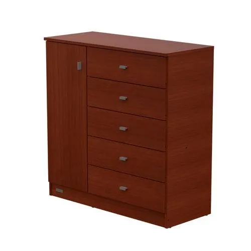 Comoda pack 5 cajones 1 puerta caoba Mosconi