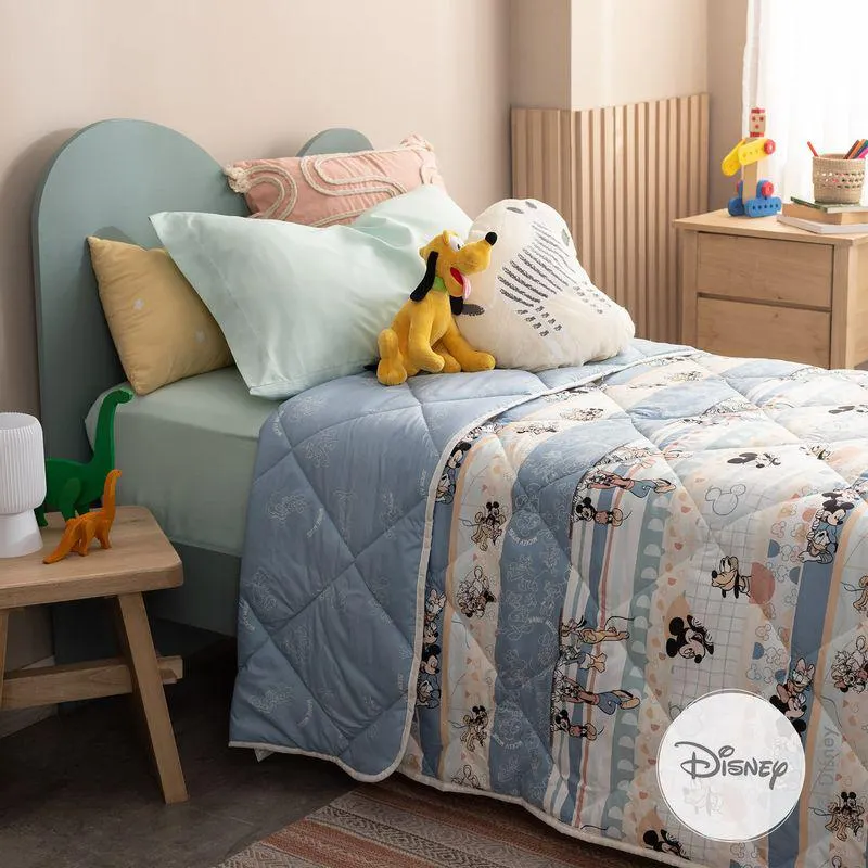 Acolchado 1 Plaza Reversible Amigos Mickey