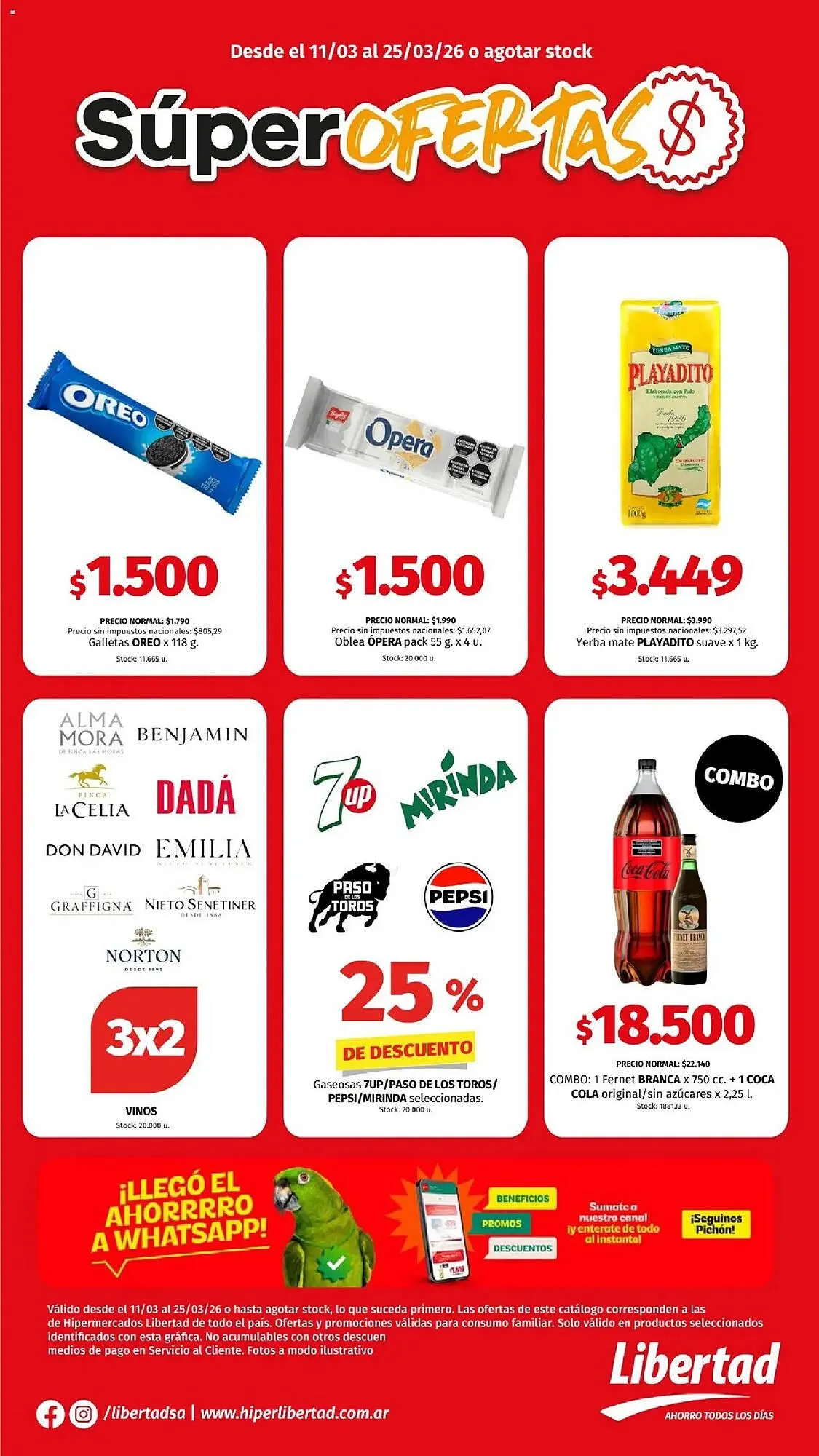 Ofertas de Catálogo Hipermercado Libertad 11 de marzo al 25 de marzo 2026 - Página 1 del catálogo