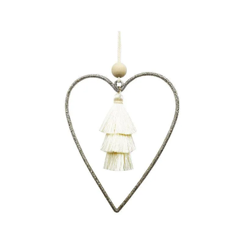 Colgante de árbol Corazón Cotidiana gris 9x1x11 cm