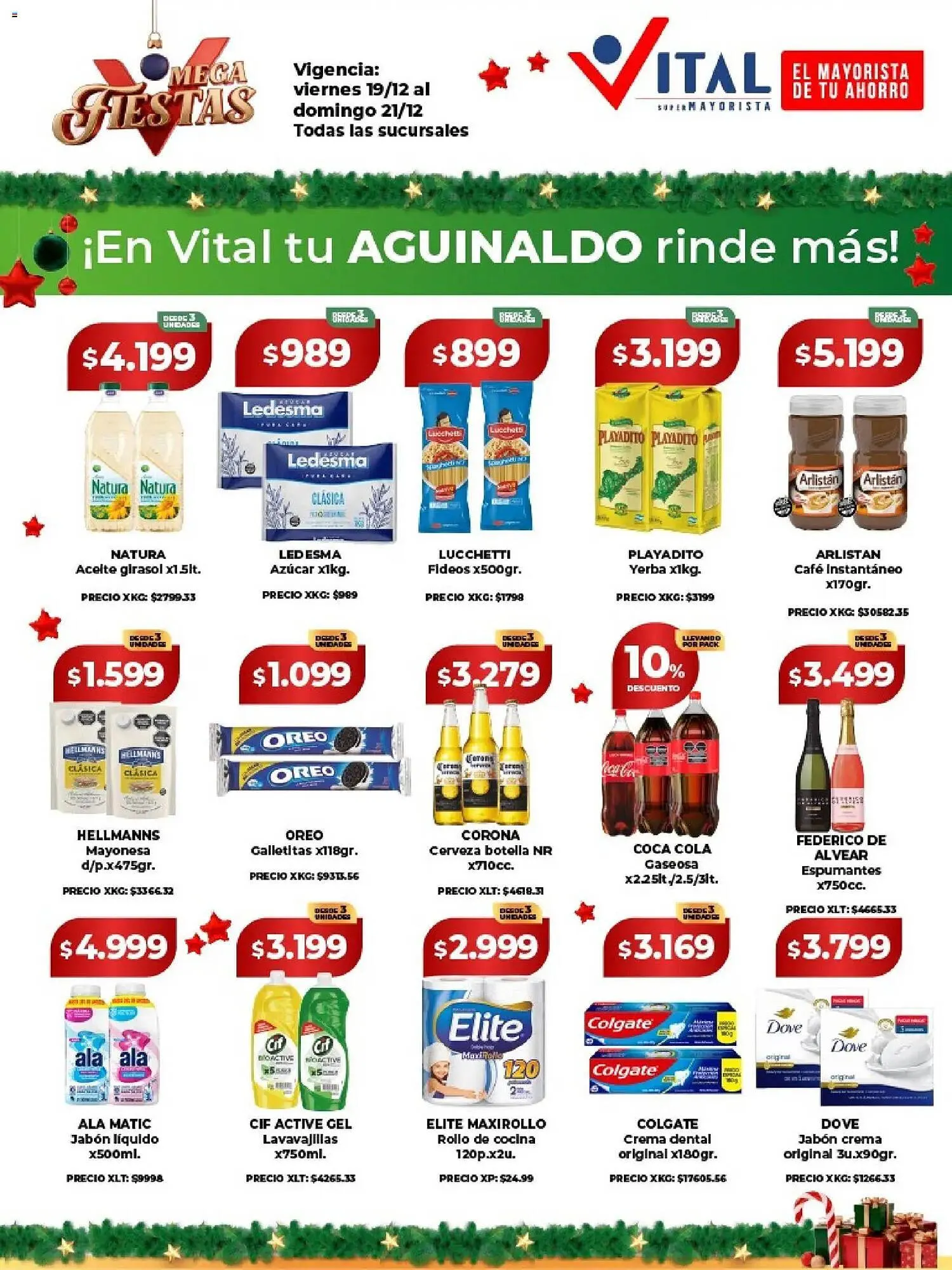 Ofertas de Catálogo Supermayorista Vital 19 de diciembre al 21 de diciembre 2025 - Página 1 del catálogo