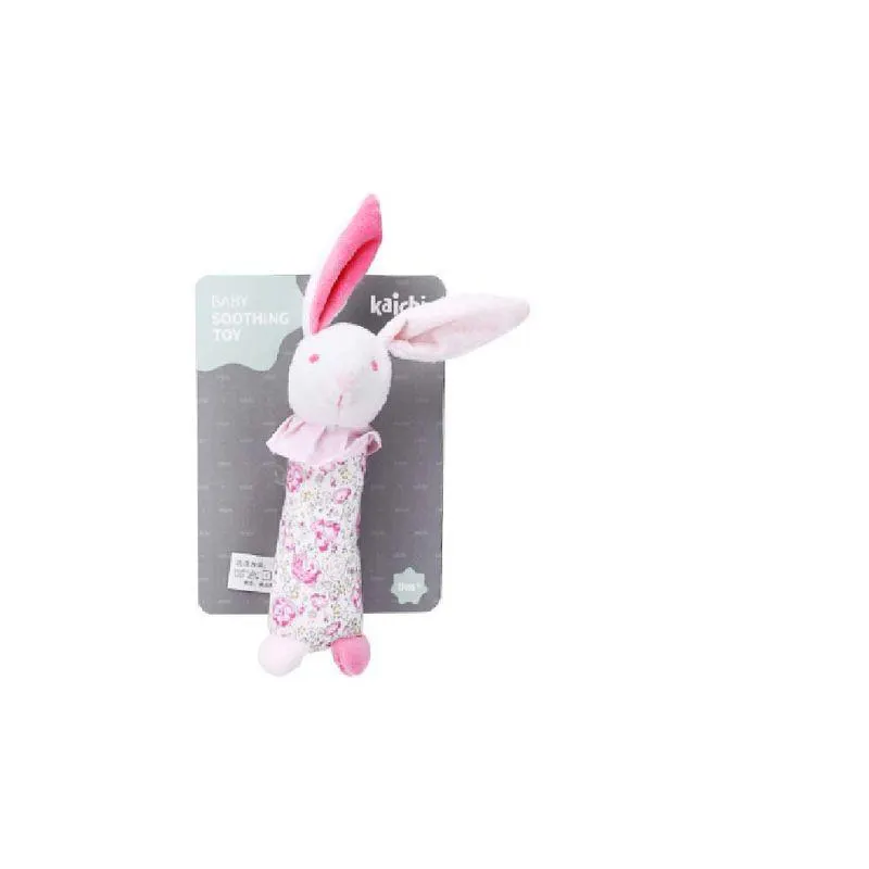 Sonajero Stick Blando Conejo Rosa