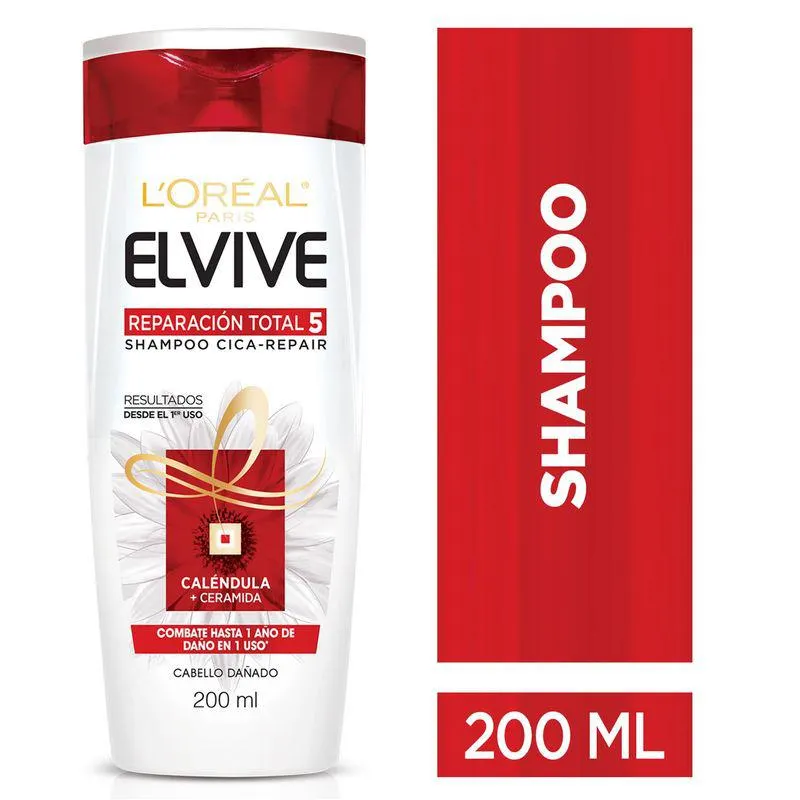 Shampoo Elvive Reparación Total 5 CICA repair 200 cc.