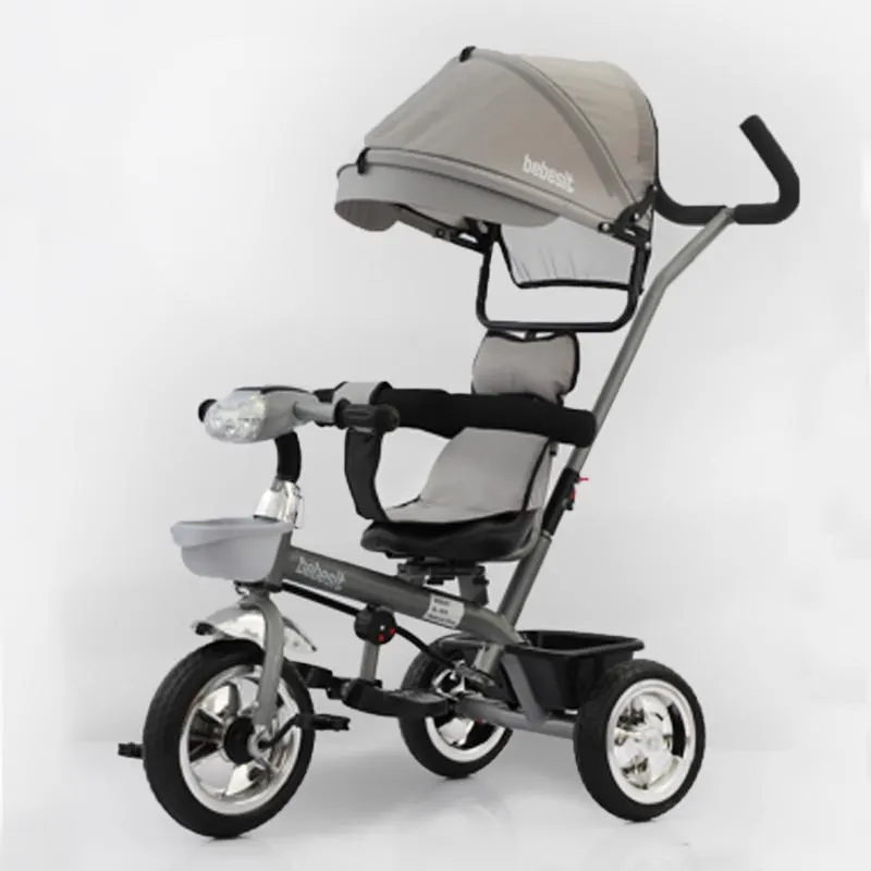 Triciclo Giratorio 360° Gris - BEBESIT