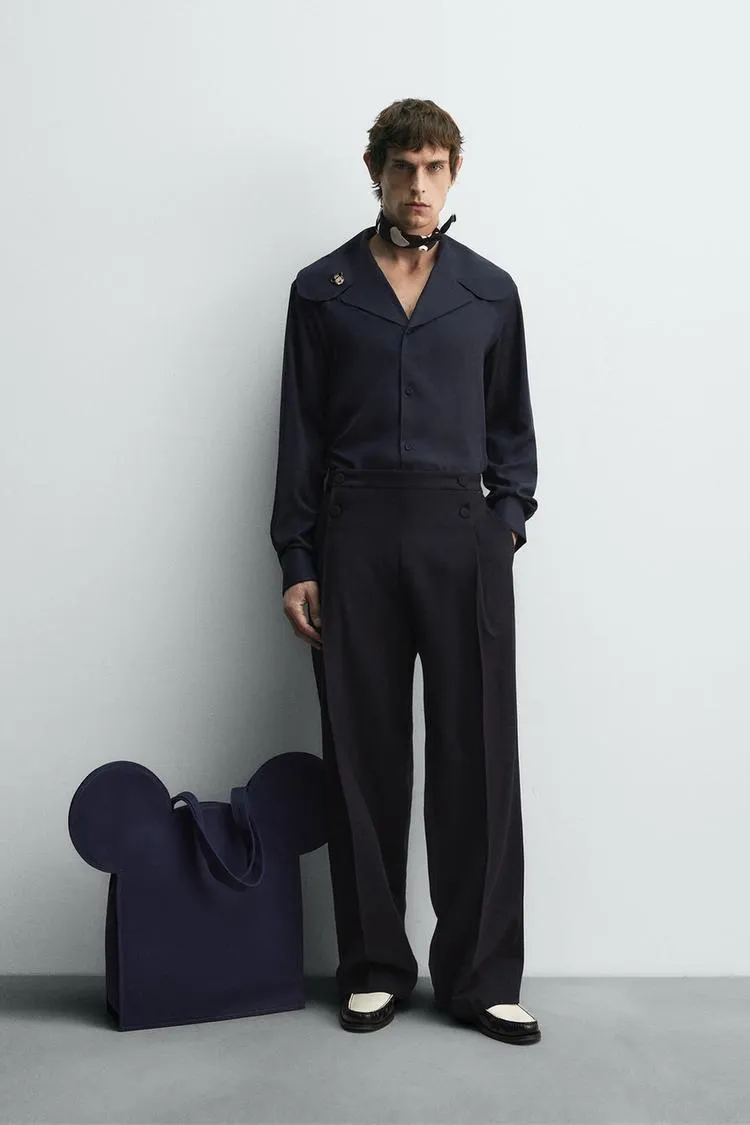 CAMISA FLUIDA CUELLO BOBO HARRY LAMBERT FOR ZARA X DISNEY