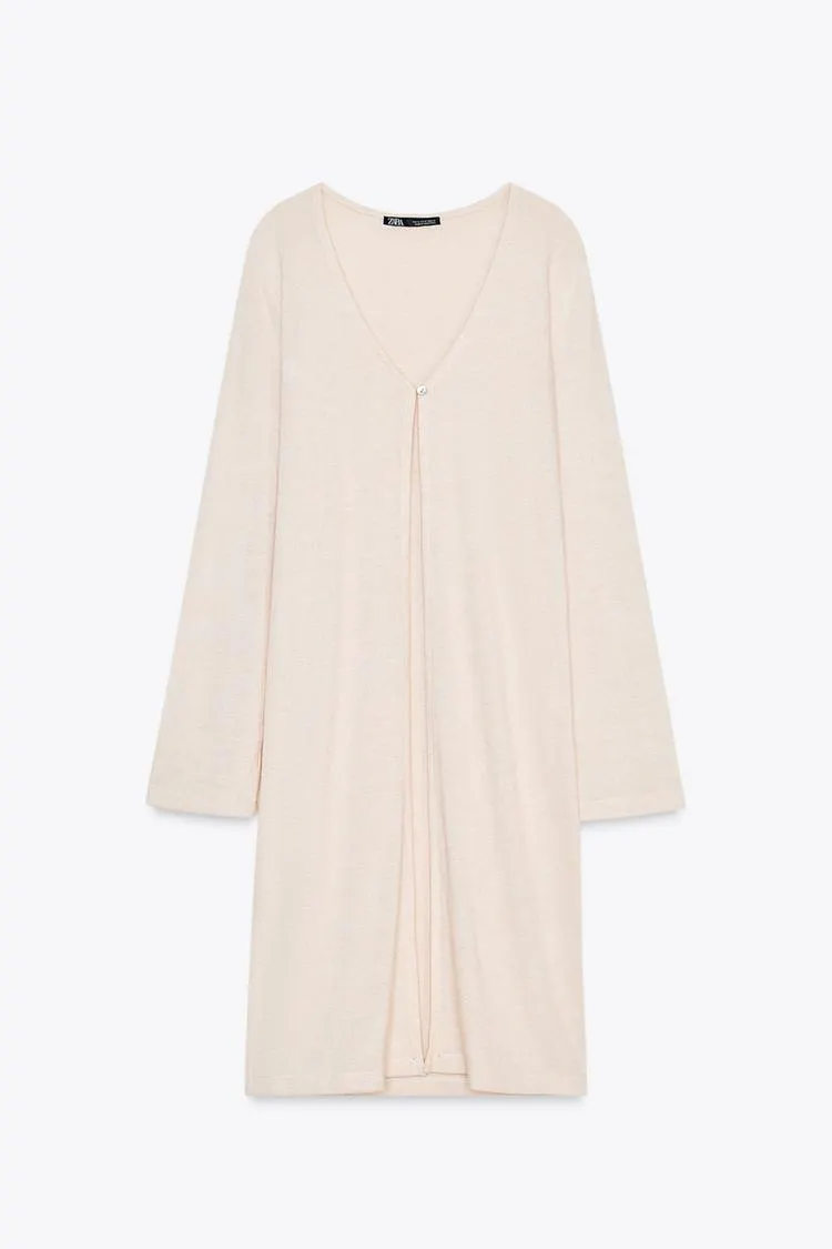 CHAQUETA LARGA BOTÓN