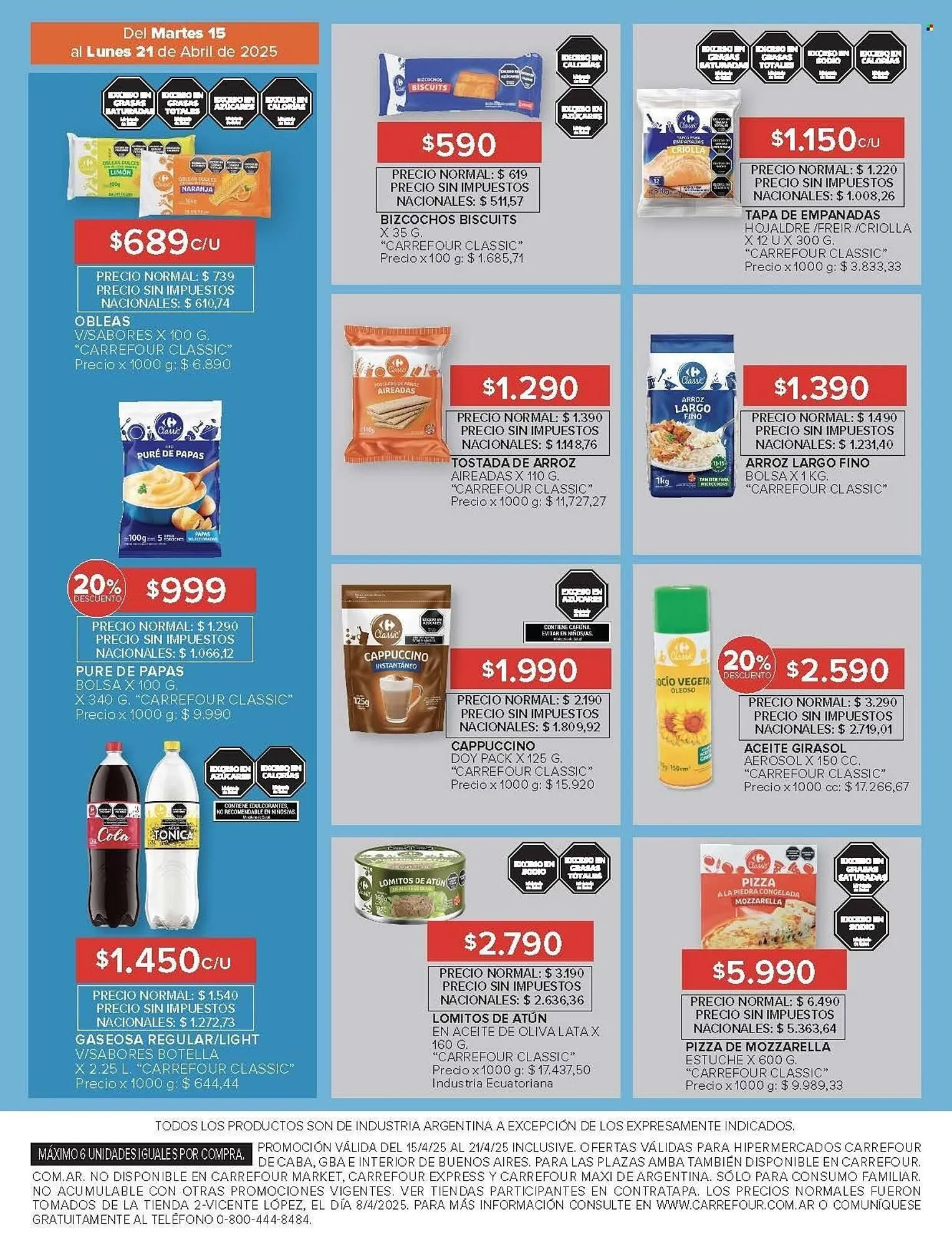 Ofertas de Catálogo Carrefour 15 de abril al 21 de abril 2025 - Página 11 del catálogo