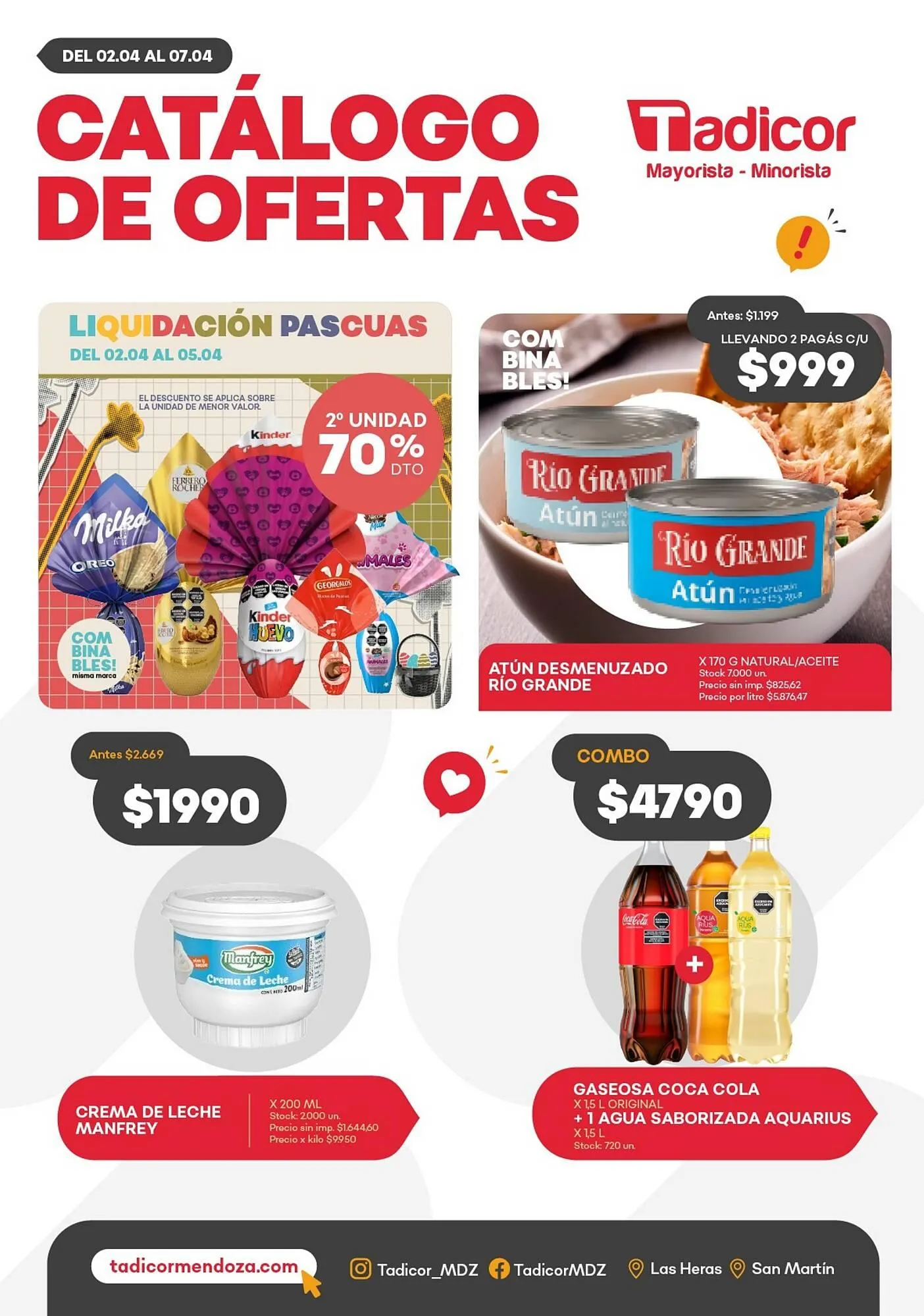 Ofertas de Catálogo Supermercados Tadicor 1 de abril al 7 de abril 2026 - Página 1 del catálogo