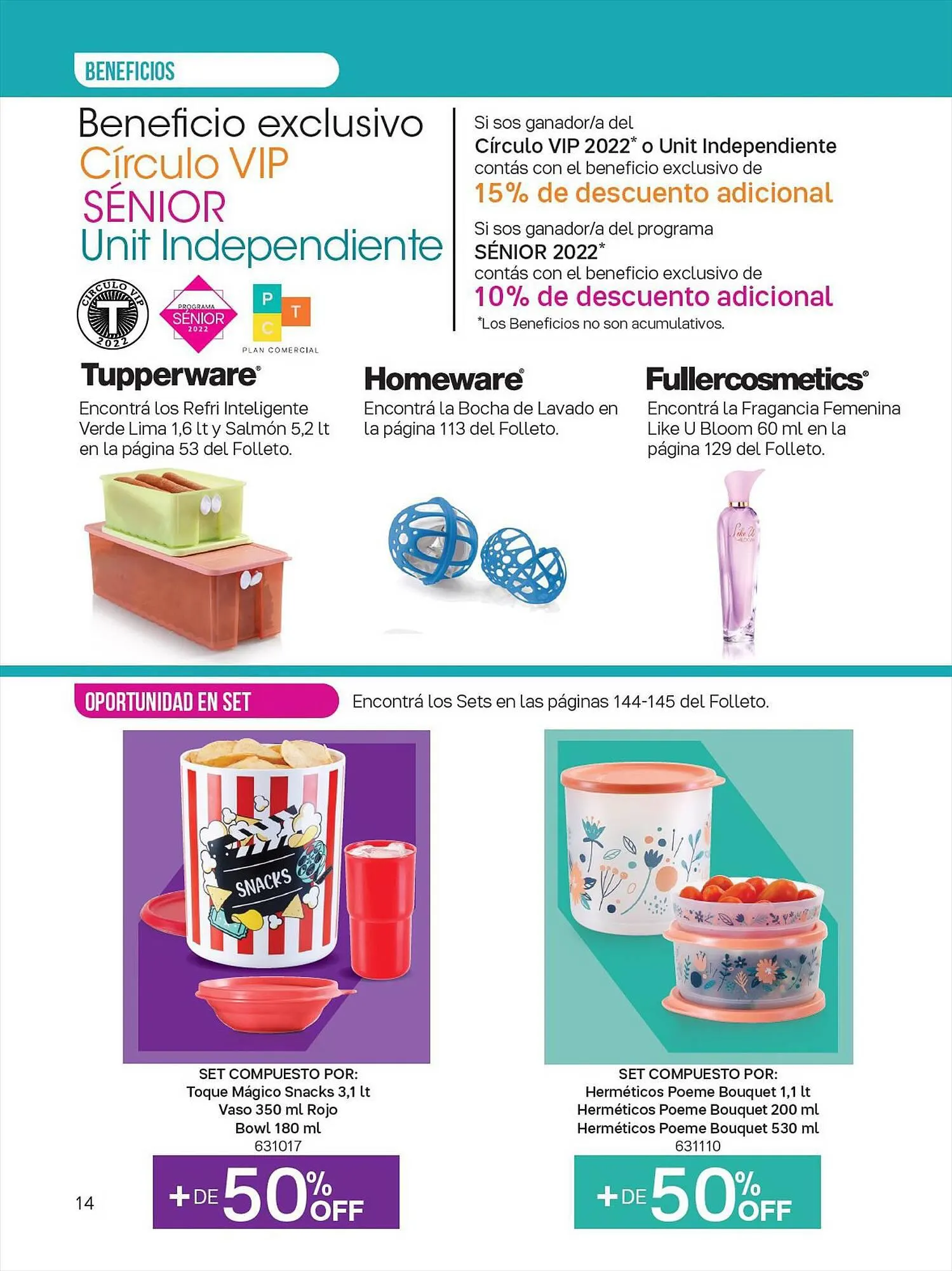 Ofertas de Catálogo Tupperware 4 de julio al 15 de agosto 2023 - Página 14 del catálogo