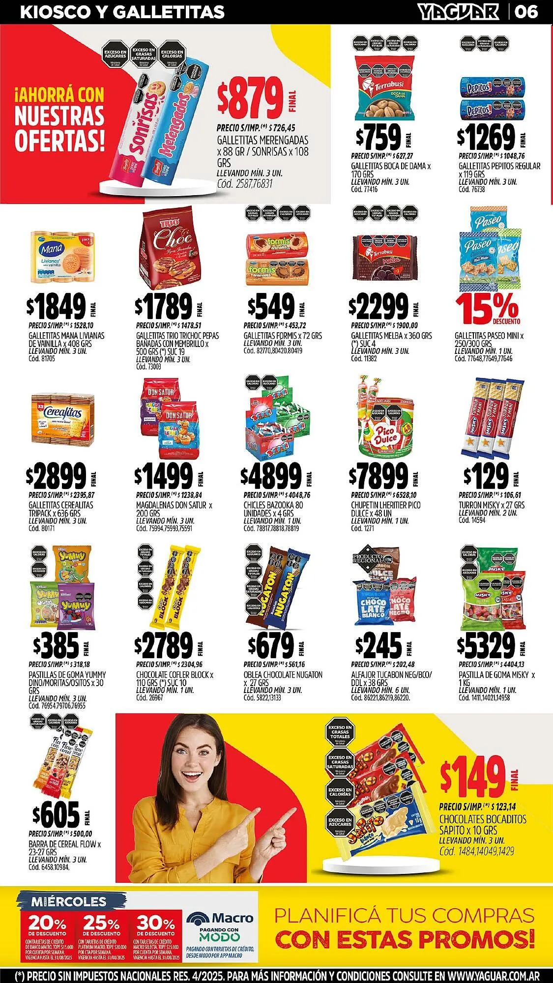 Ofertas de Catálogo Supermercados Yaguar 18 de agosto al 24 de agosto 2025 - Página 6 del catálogo