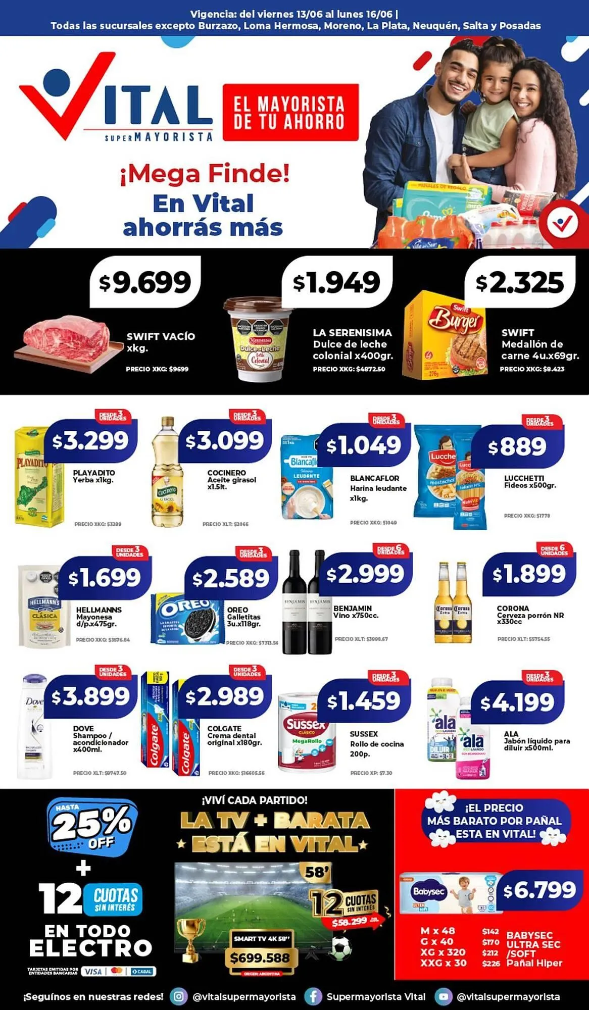 Ofertas de Catálogo Supermayorista Vital 13 de junio al 16 de junio 2025 - Página 1 del catálogo