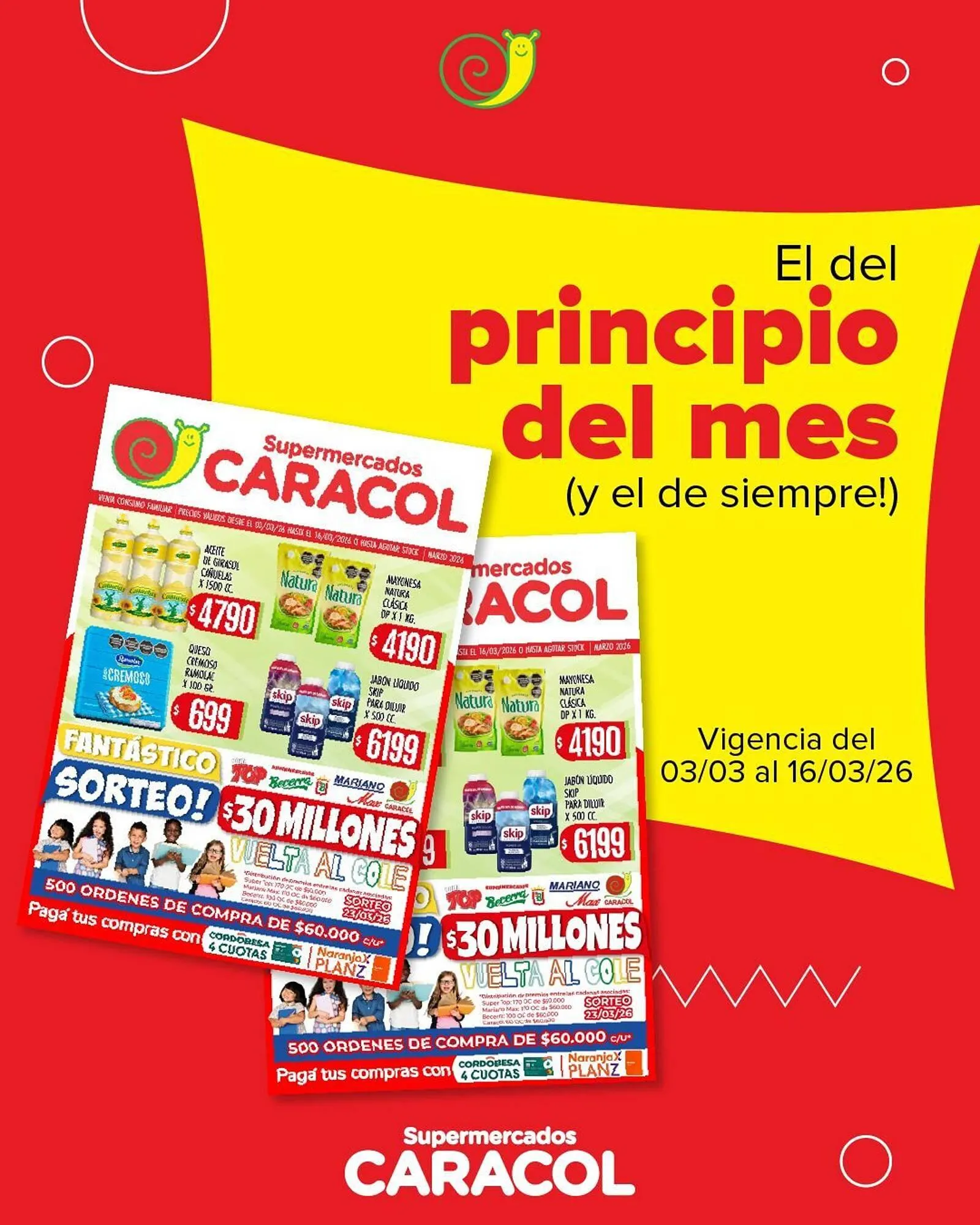 Ofertas de Catálogo Supermercados Caracol 3 de marzo al 16 de marzo 2026 - Página 1 del catálogo