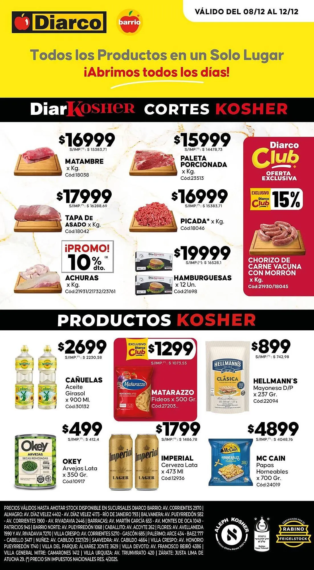 Ofertas de Catálogo Diarco 8 de diciembre al 12 de diciembre 2025 - Página 1 del catálogo