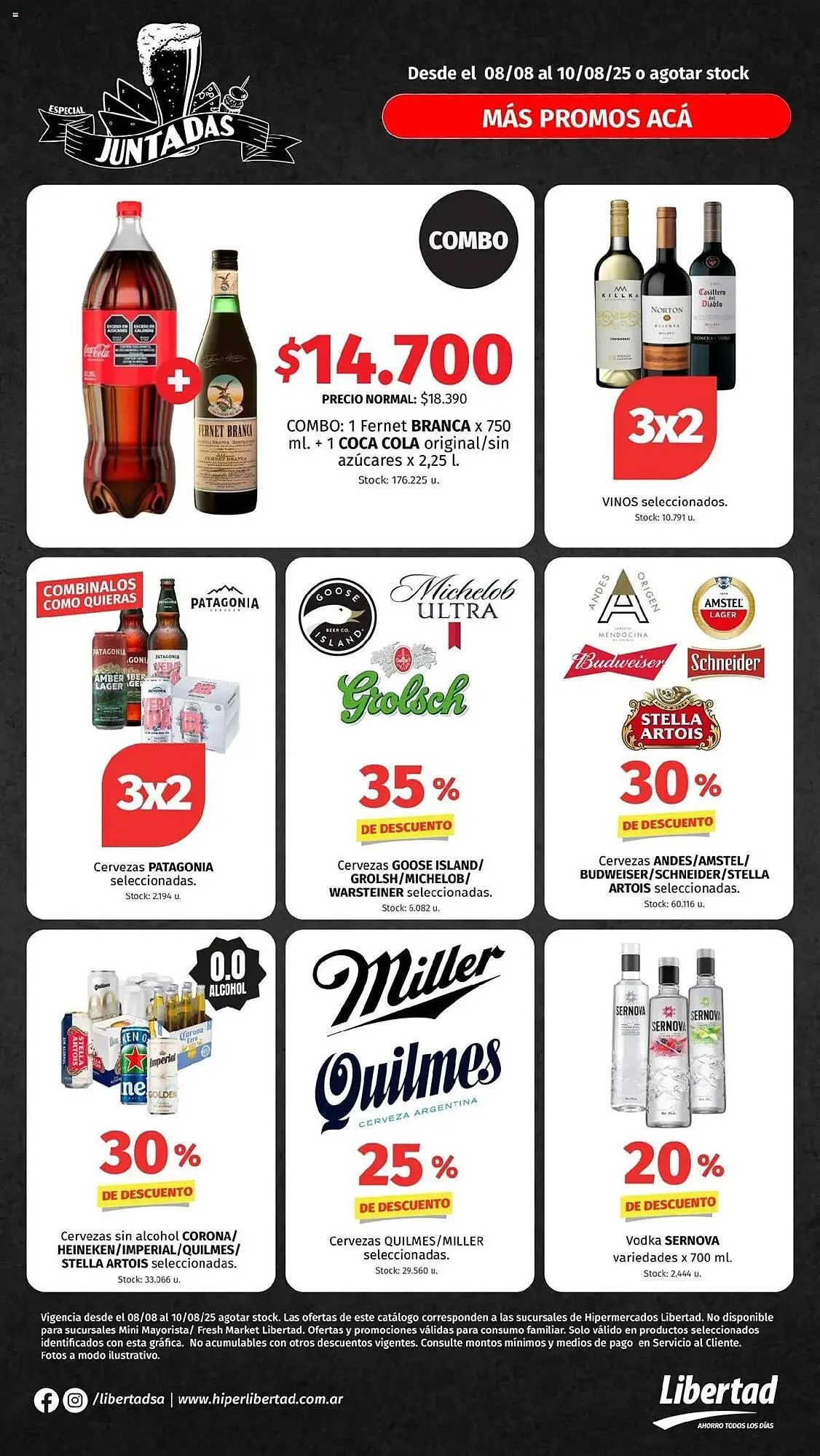 Ofertas de Catálogo Hipermercado Libertad 8 de agosto al 10 de agosto 2025 - Página 1 del catálogo