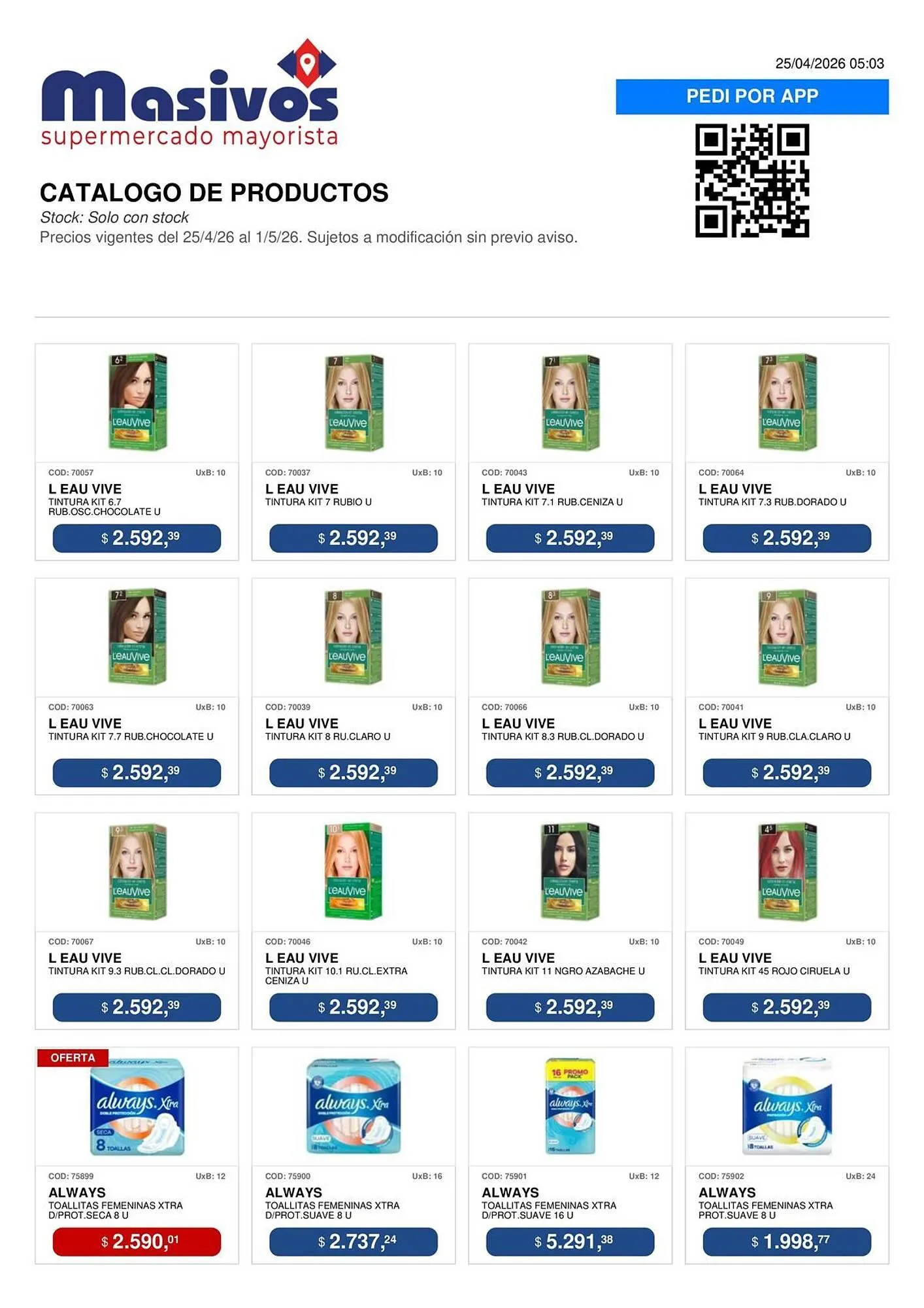 Ofertas de Catálogo Masivos 25 de abril al 1 de mayo 2026 - Página 125 del catálogo