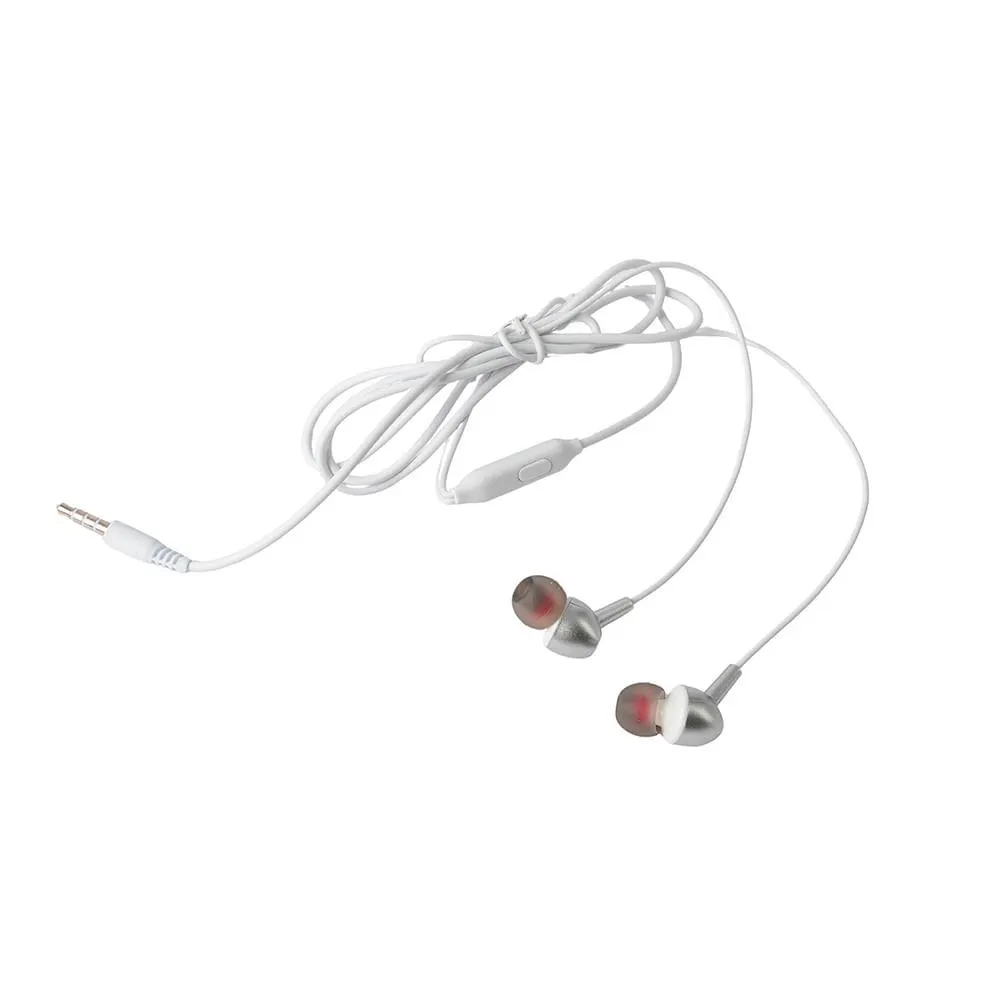 Auriculares con Micrófono Metalizados Plata Simplicity Tech Ola12