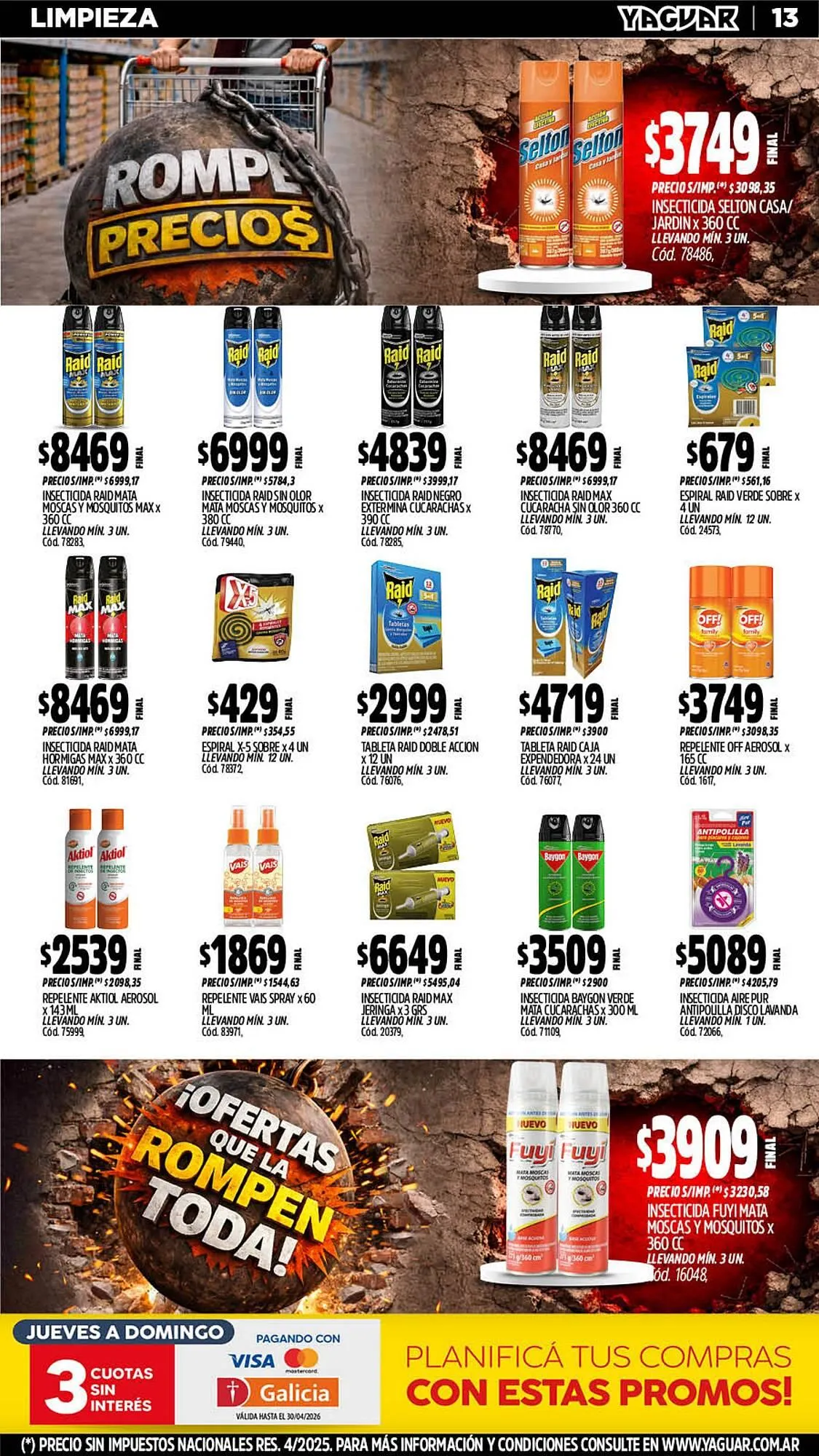 Ofertas de Catálogo Supermercados Yaguar 27 de abril al 3 de mayo 2026 - Página 13 del catálogo