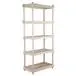 Estantería de plástico 5 niveles beige