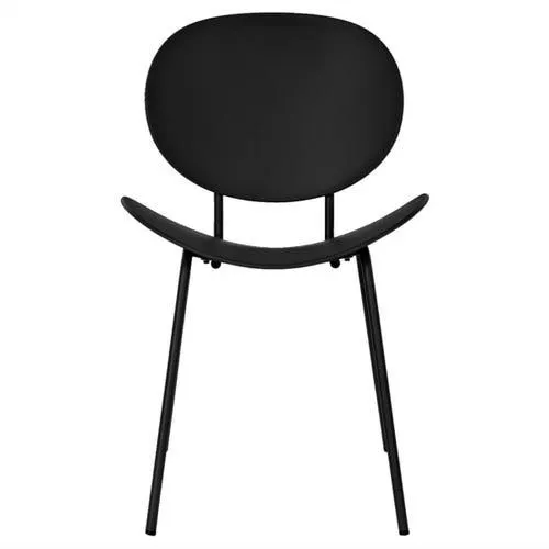 Silla Concept de comedor negro patas metal Makom