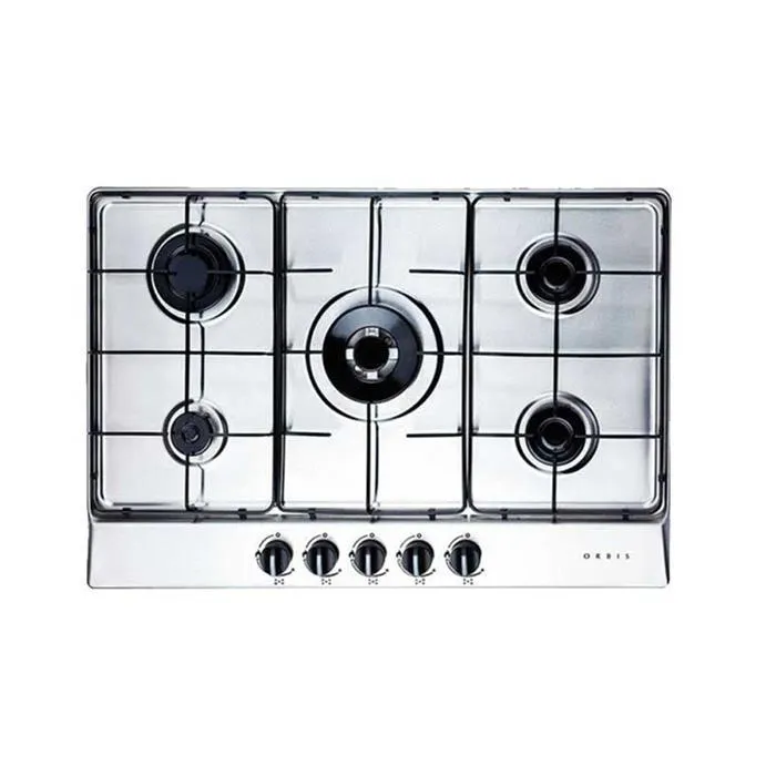 Anafe a Gas 5 Hornallas Orbis 735ACO 75Cm Acero Inoxidable