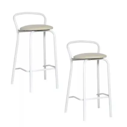Silla de bar Milano blanco