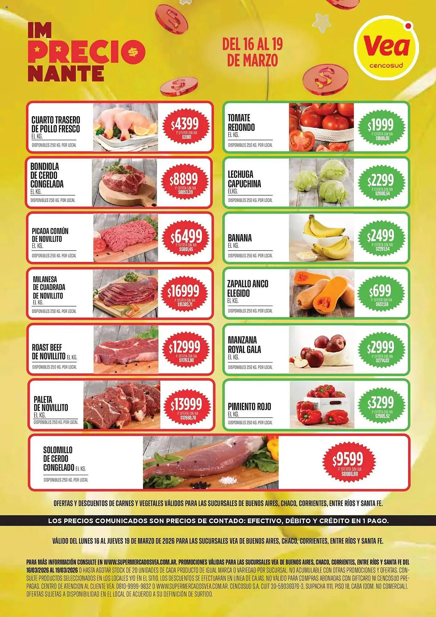 Ofertas de Catálogo Supermercados Vea 16 de marzo al 19 de marzo 2026 - Página 1 del catálogo
