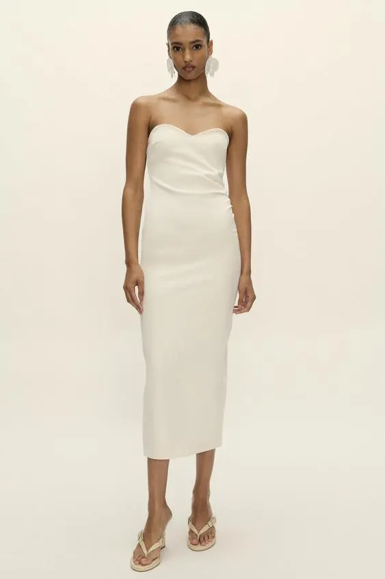 VESTIDO MIDO ESCOTE CORAZÓN