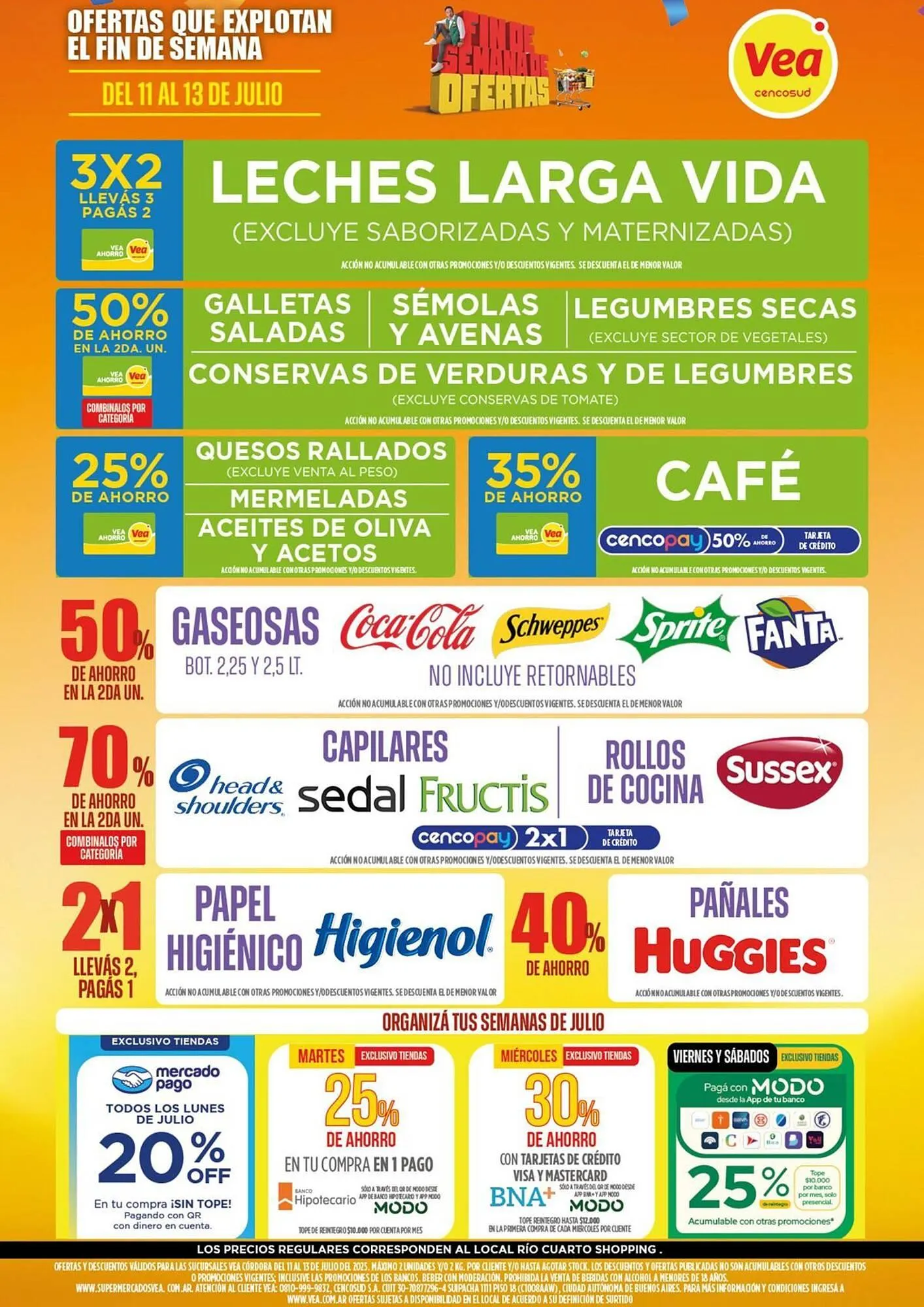 Ofertas de Catálogo Supermercados Vea 11 de julio al 13 de julio 2025 - Página 1 del catálogo