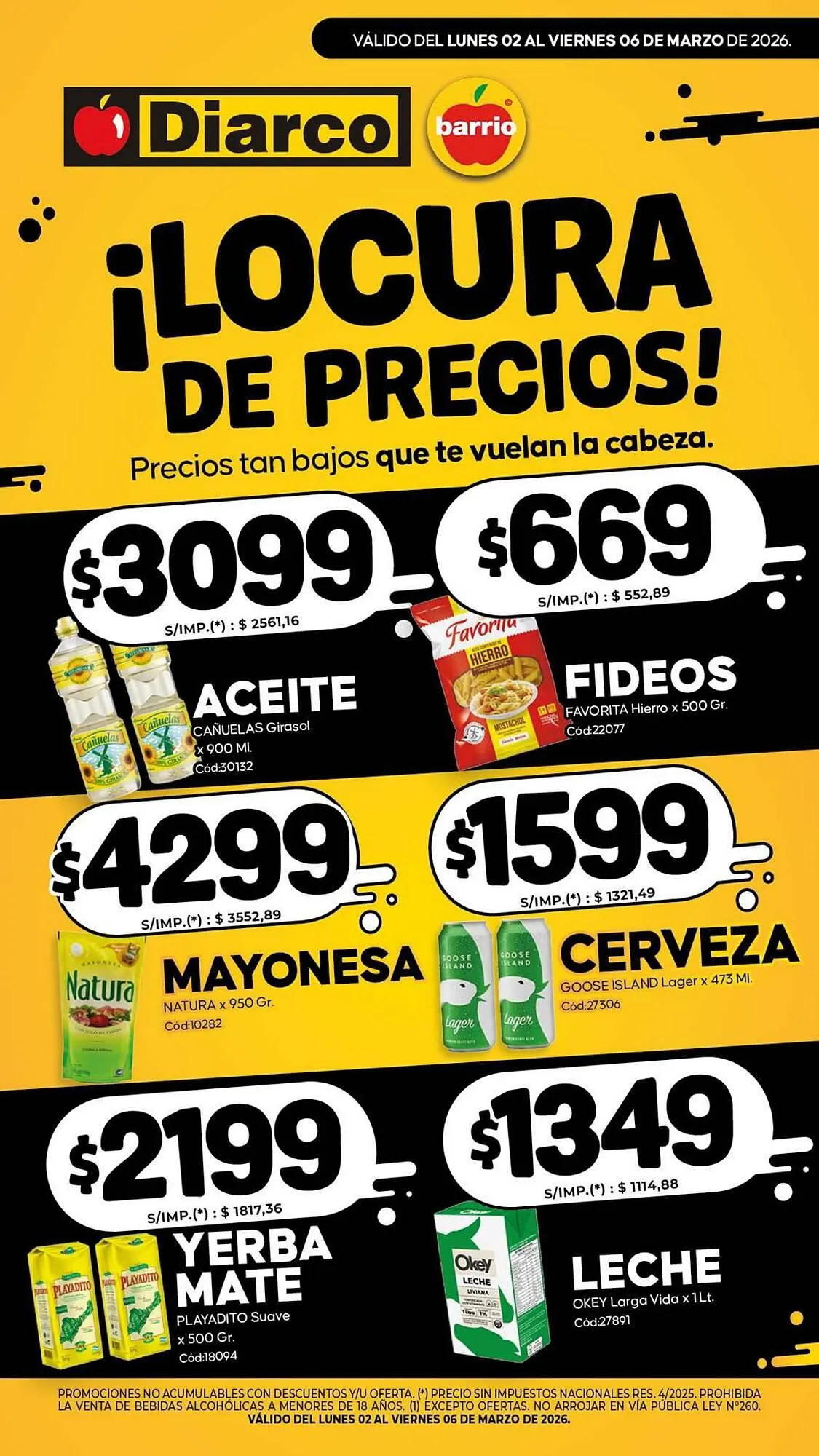Ofertas de Catálogo Diarco 2 de marzo al 6 de marzo 2026 - Página 1 del catálogo