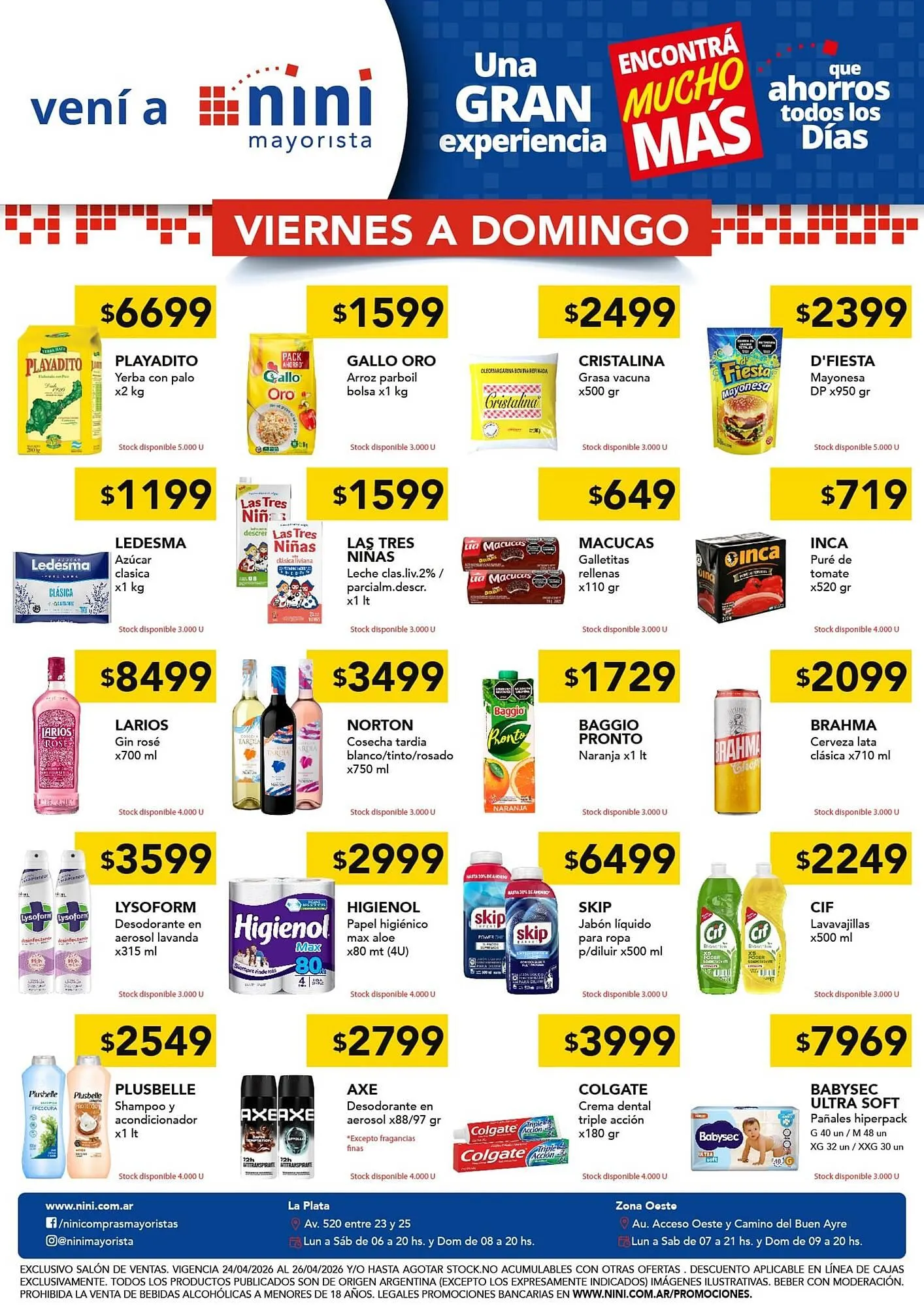 Ofertas de Catálogo Nini Mayorista 24 de abril al 26 de abril 2026 - Página 1 del catálogo