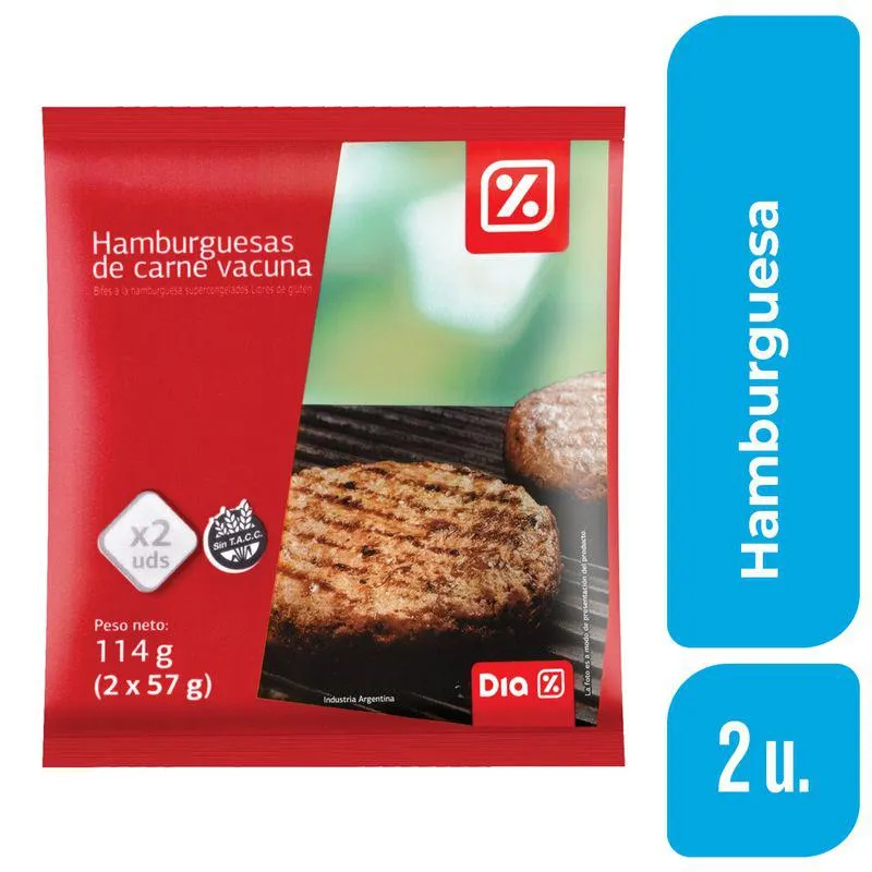 Hamburguesa de Carne DIA 2 Un.