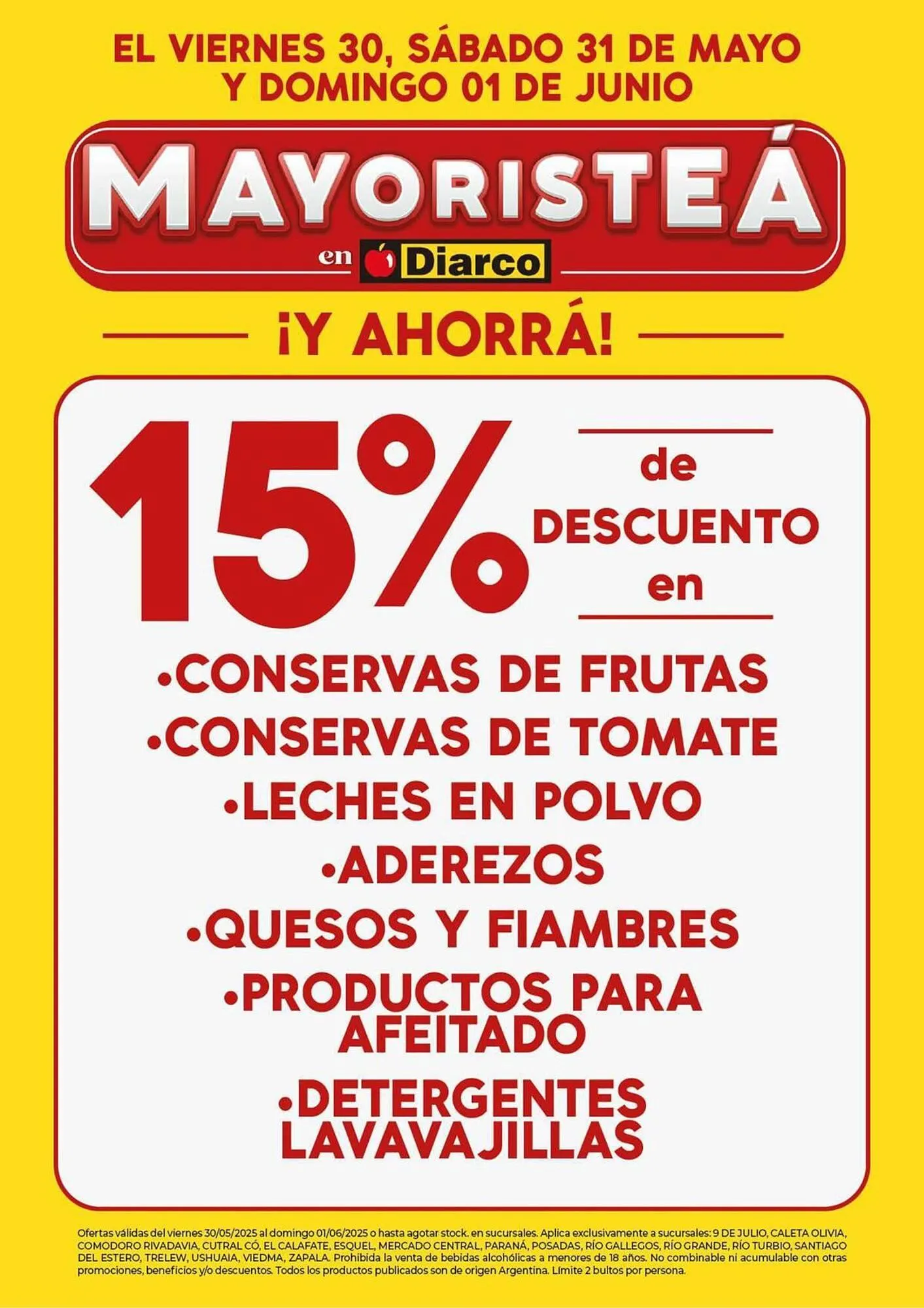 Ofertas de Catálogo Diarco 30 de mayo al 31 de mayo 2025 - Página 1 del catálogo