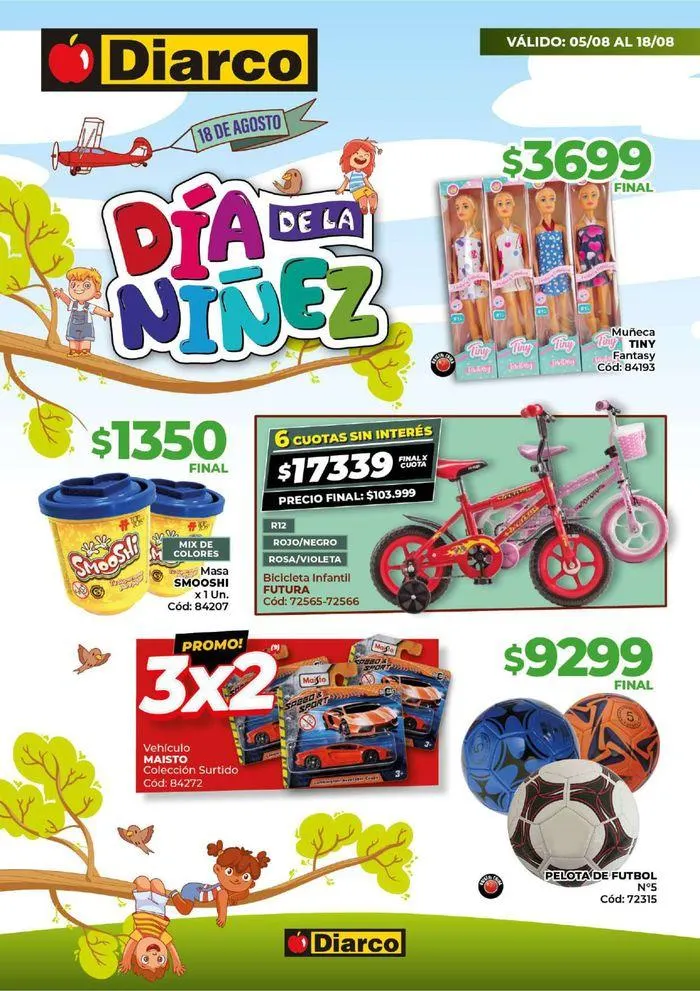 Ofertas de Diarco DÍa De La NiÑez Sur 5 de agosto al 18 de agosto 2024 - Página 1 del catálogo