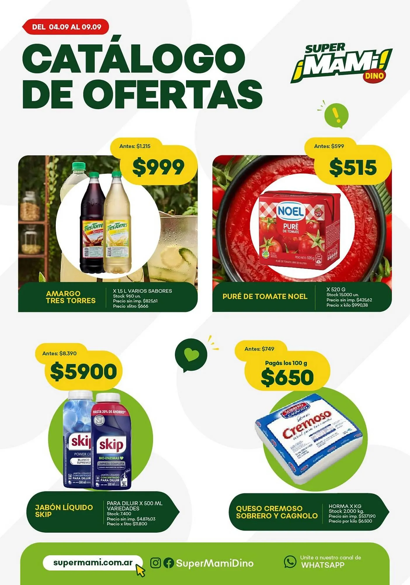 Ofertas de Catálogo Super MAMI 4 de septiembre al 11 de septiembre 2025 - Página 1 del catálogo