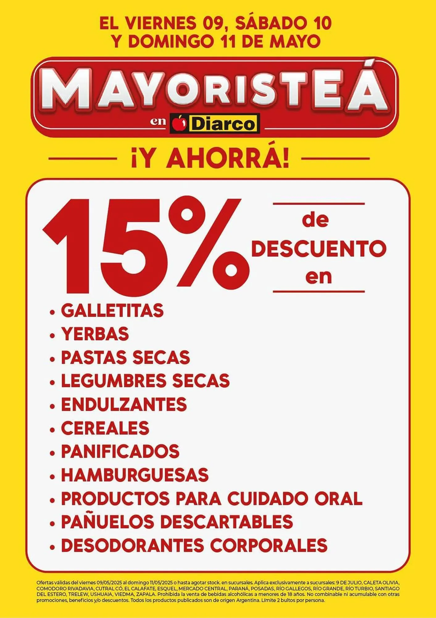 Ofertas de Catálogo Diarco 9 de mayo al 11 de mayo 2025 - Página 1 del catálogo