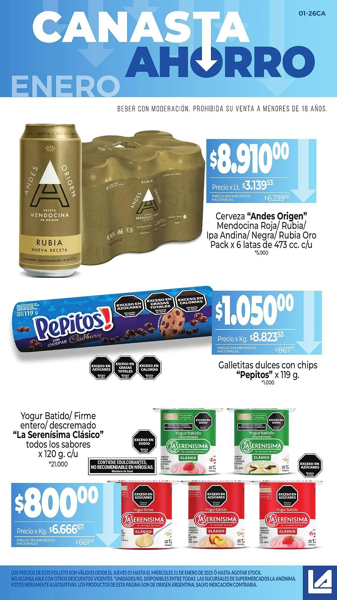 Ofertas de Catálogo La Anonima 8 de enero al 21 de enero 2026 - Página 1 del catálogo